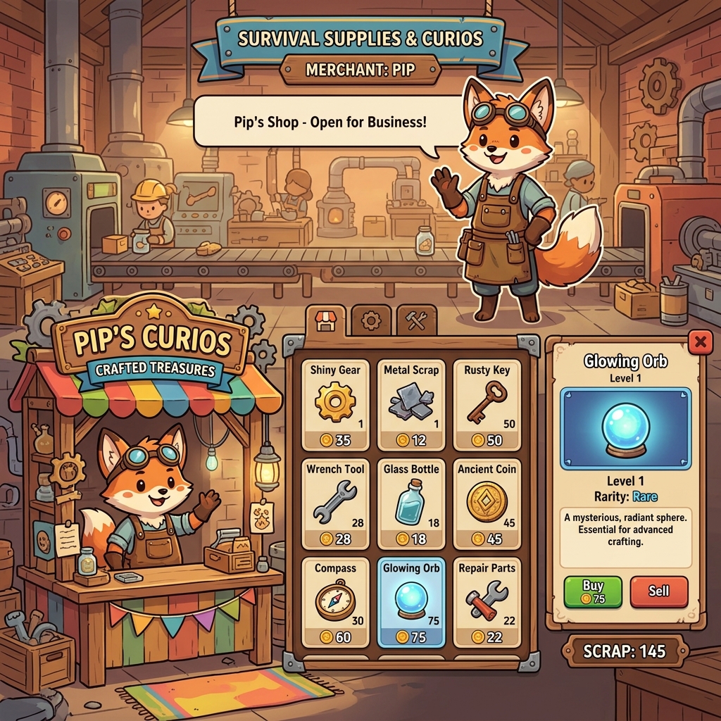 Dandys Shop Trinket Menu
